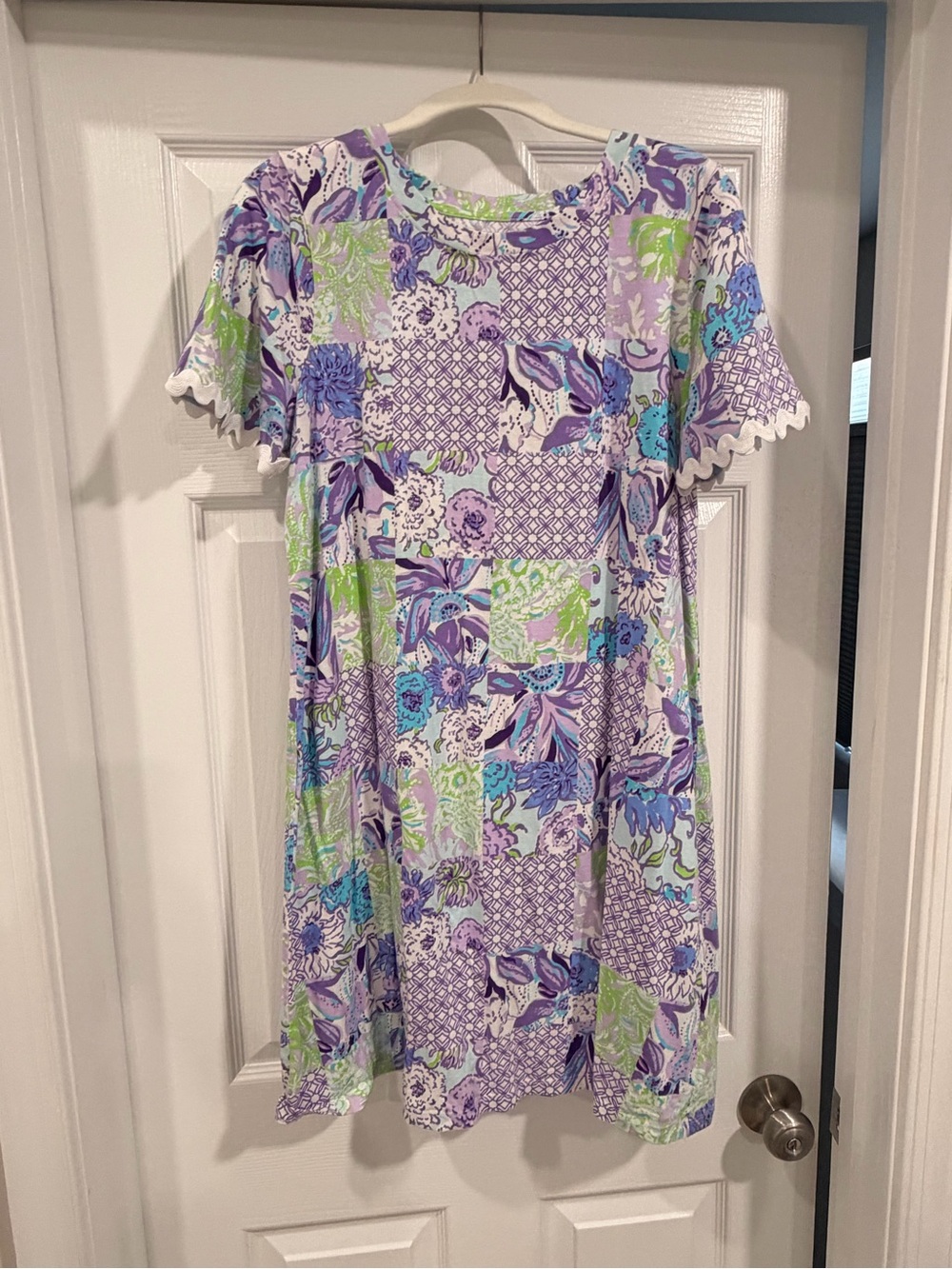 Lilly Pulitzer Lavender Patchwork Floral Dress